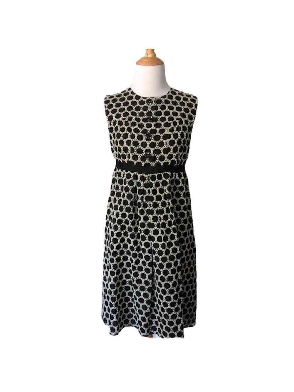 Anna Sui for Anthropologie black polka dot dress